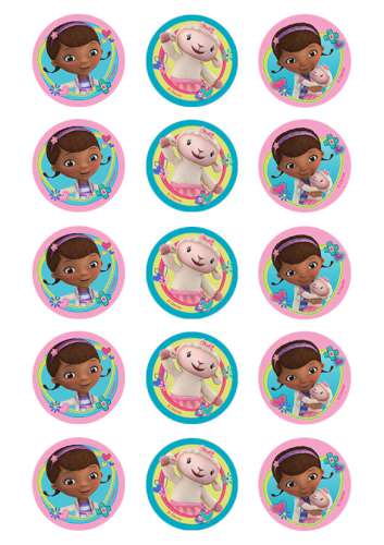 Doc McStuffins Edible Cupcake Images - Click Image to Close